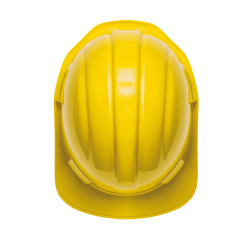 plastic-yellow-helmet-top-view